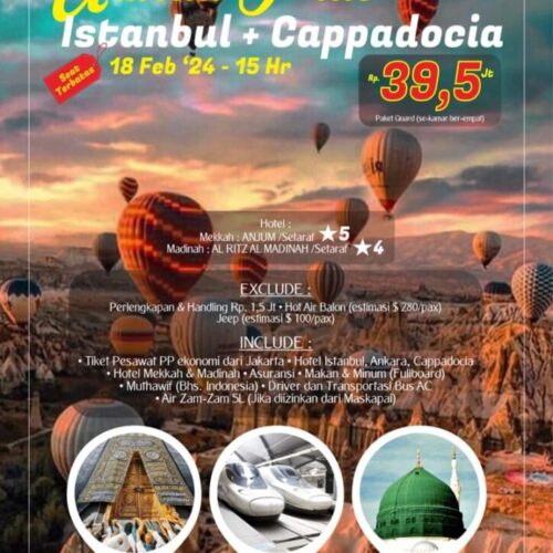 PLUS ISTANBUL + CAPPADOCIA (KERETA CEPAT) 15HR feb PLUS ISTANBUL + CAPPADOCIA (KERETA CEPAT) 15HR feb