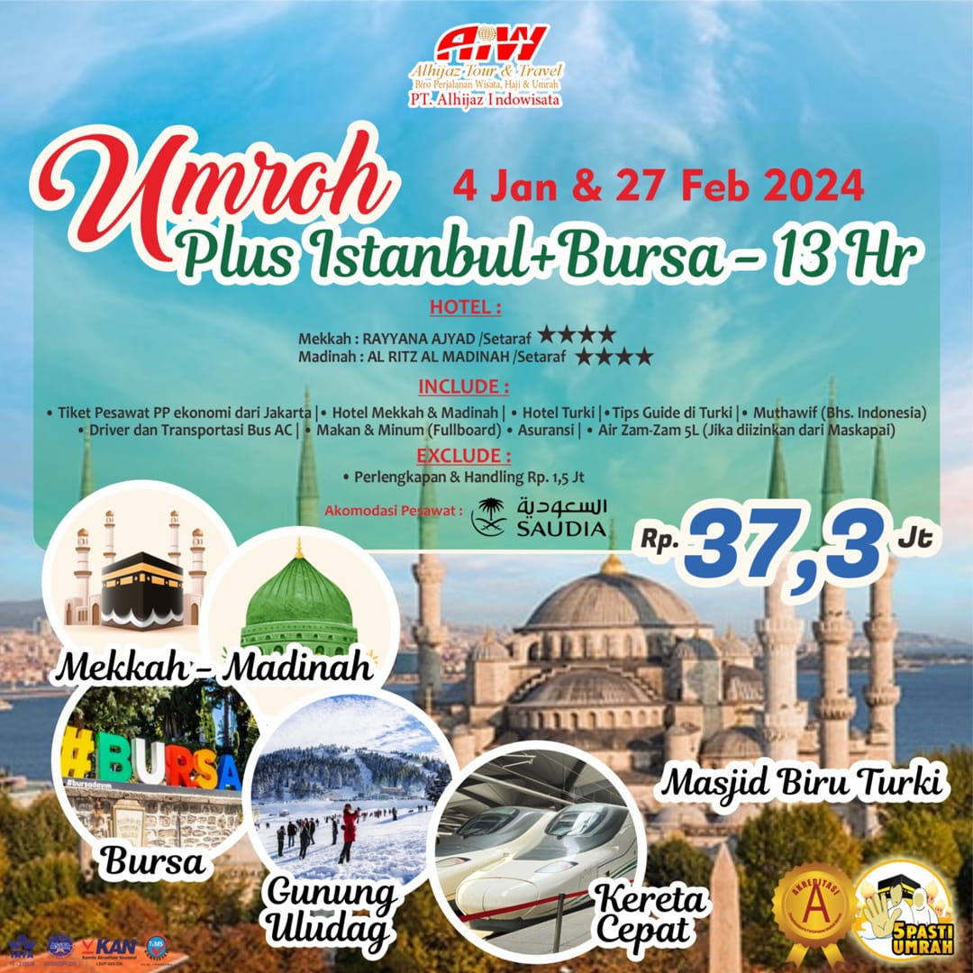 PLUS ISTANBUL+BURSA 13HR (KERETA CEPAT) feb PLUS ISTANBUL+BURSA 13HR (KERETA CEPAT) feb