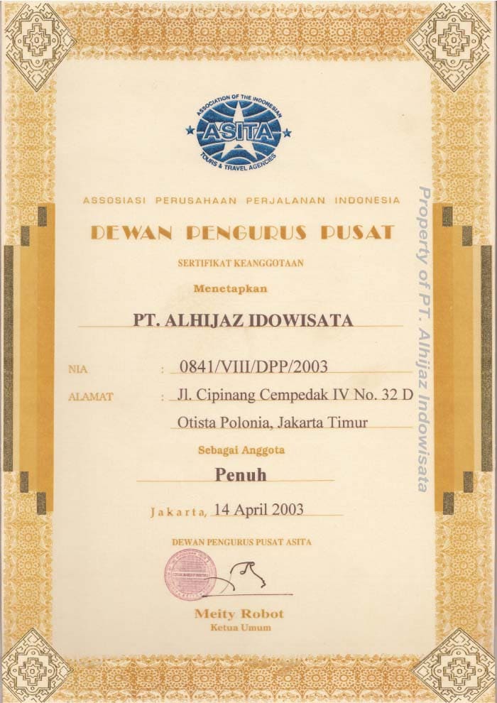 Sertifikat-ASITA Sertifikat-ASITA